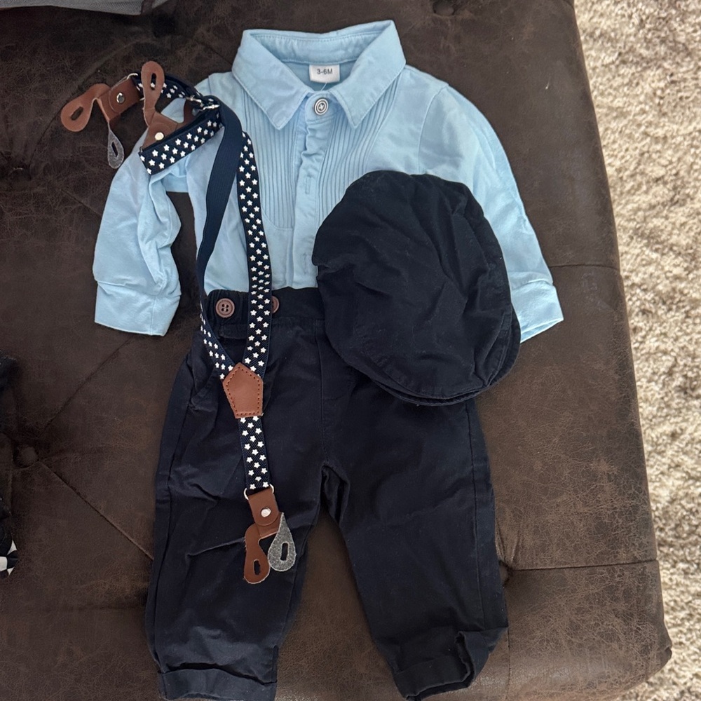 Baby Boy Light Blue dress outfit